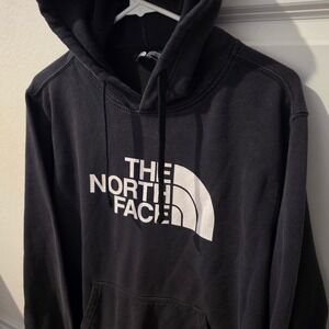 The North Face Mens Half Dome Pullover Hoodie Black Graphic Logo Size Medium